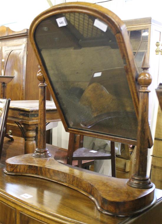 Walnut dressing mirror